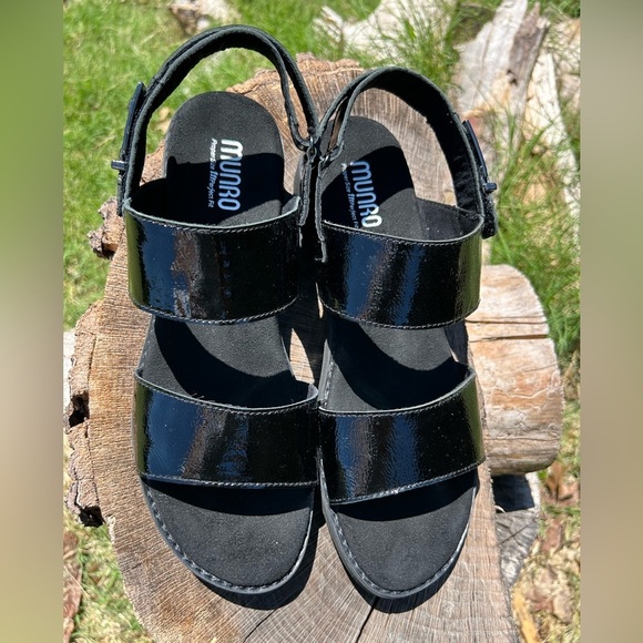 Munro Black Nordstrom Sandals Sleek Slingback Design  Sz-10M. R - Picture 12 of 14